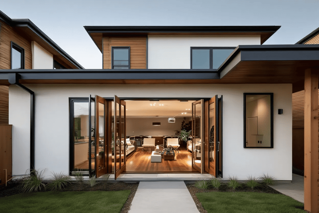 casa com Portas Pivotantes