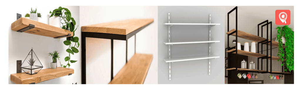 prateleira suporte visivel